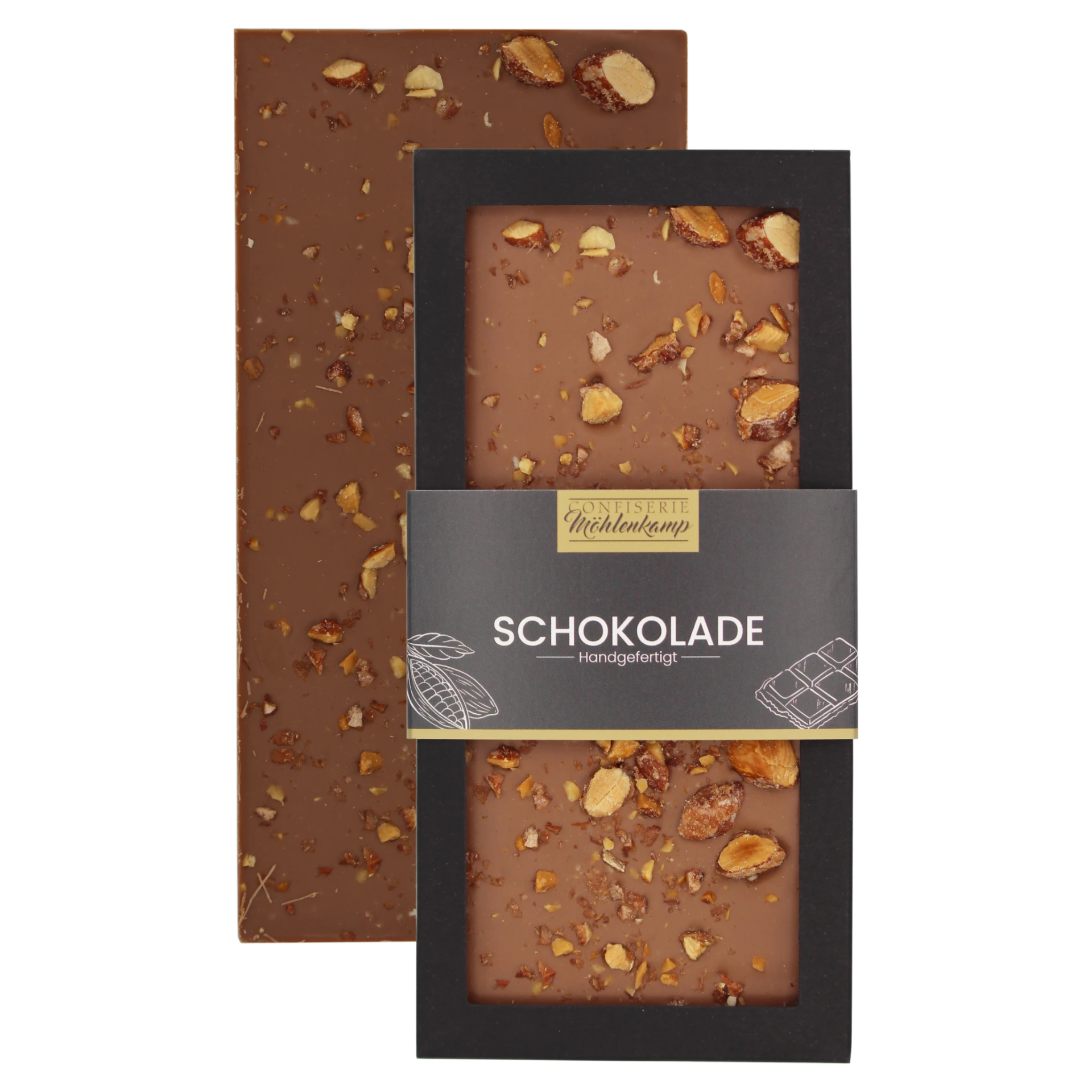 Topping-Schokolade | Vollmilch mit Mandel Topping-Schokolade | Vollmilch mit Mandel
