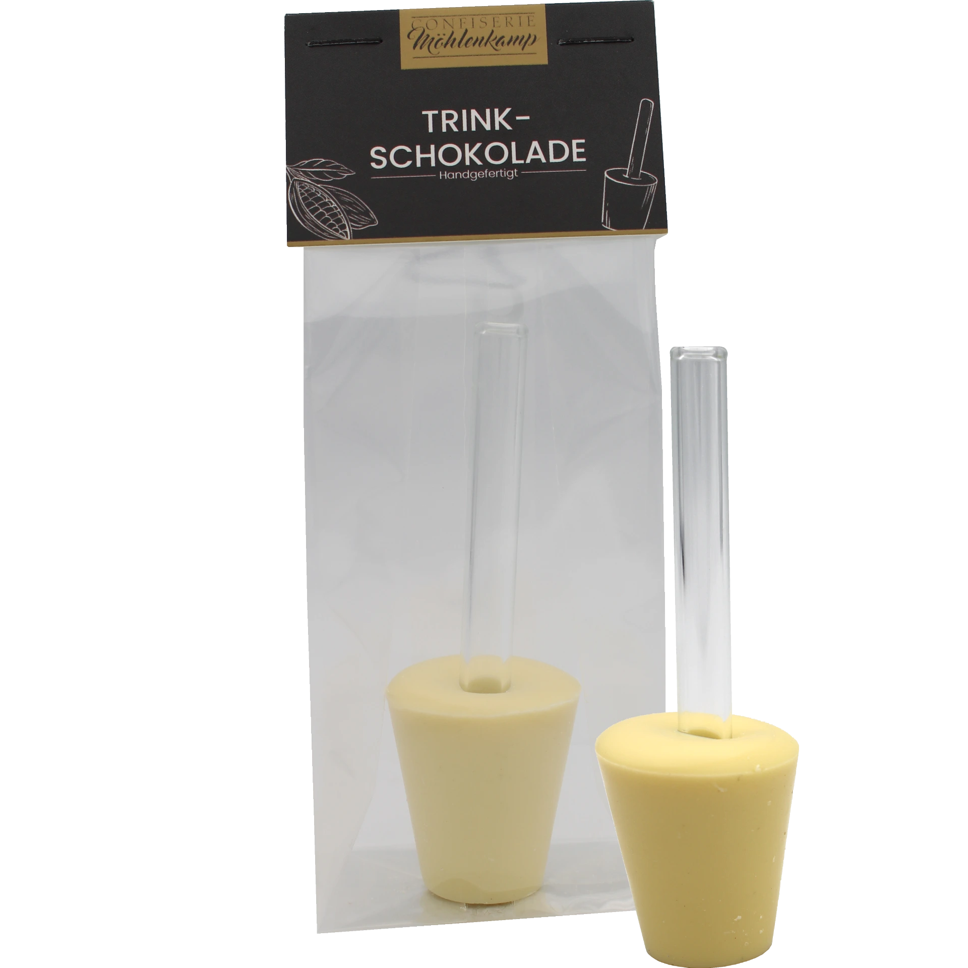 Trinkschokolade | Weiß | Glashalm Trinkschokolade | Weiß | Glashalm