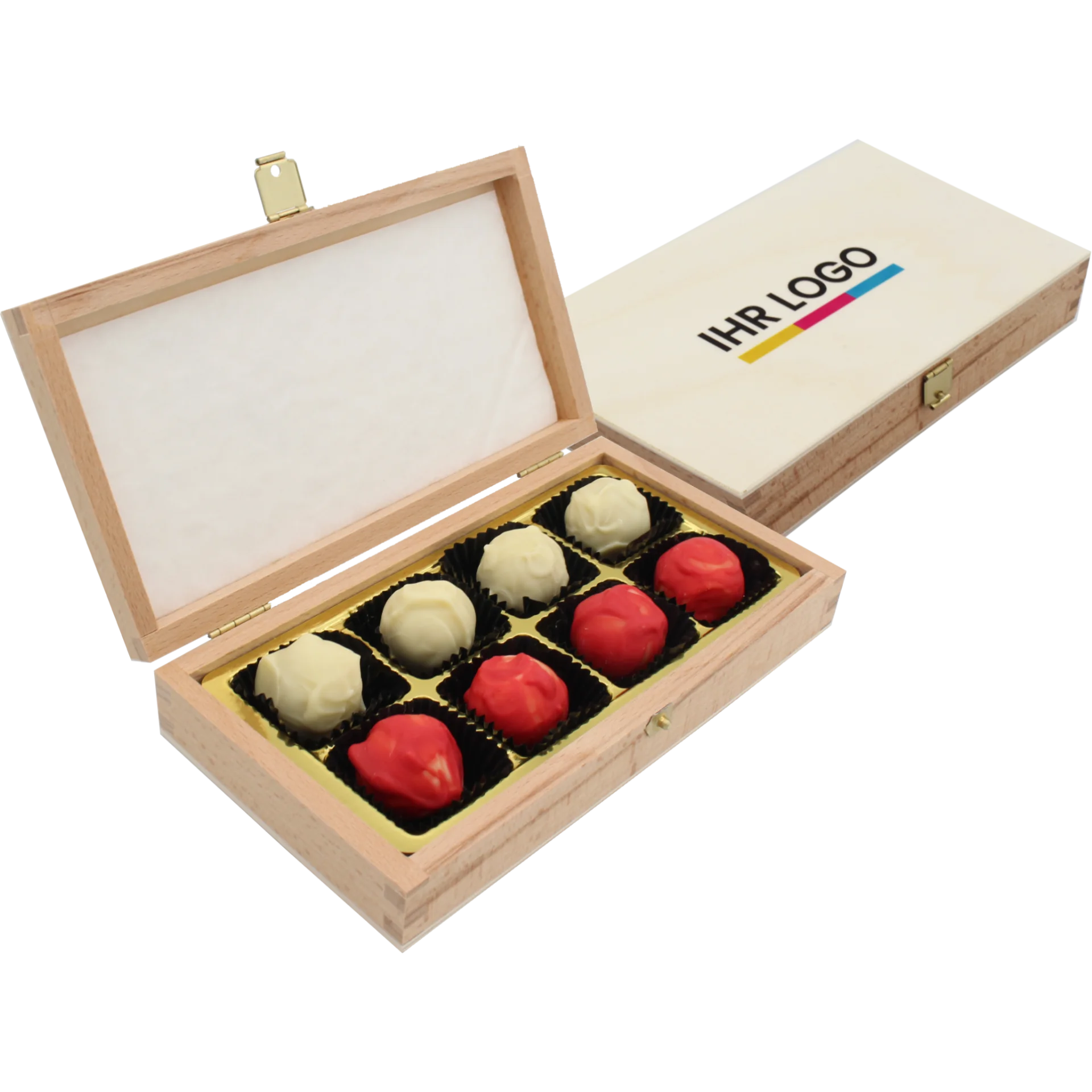 8er Pralinenholzbox 8er Pralinenholzbox
