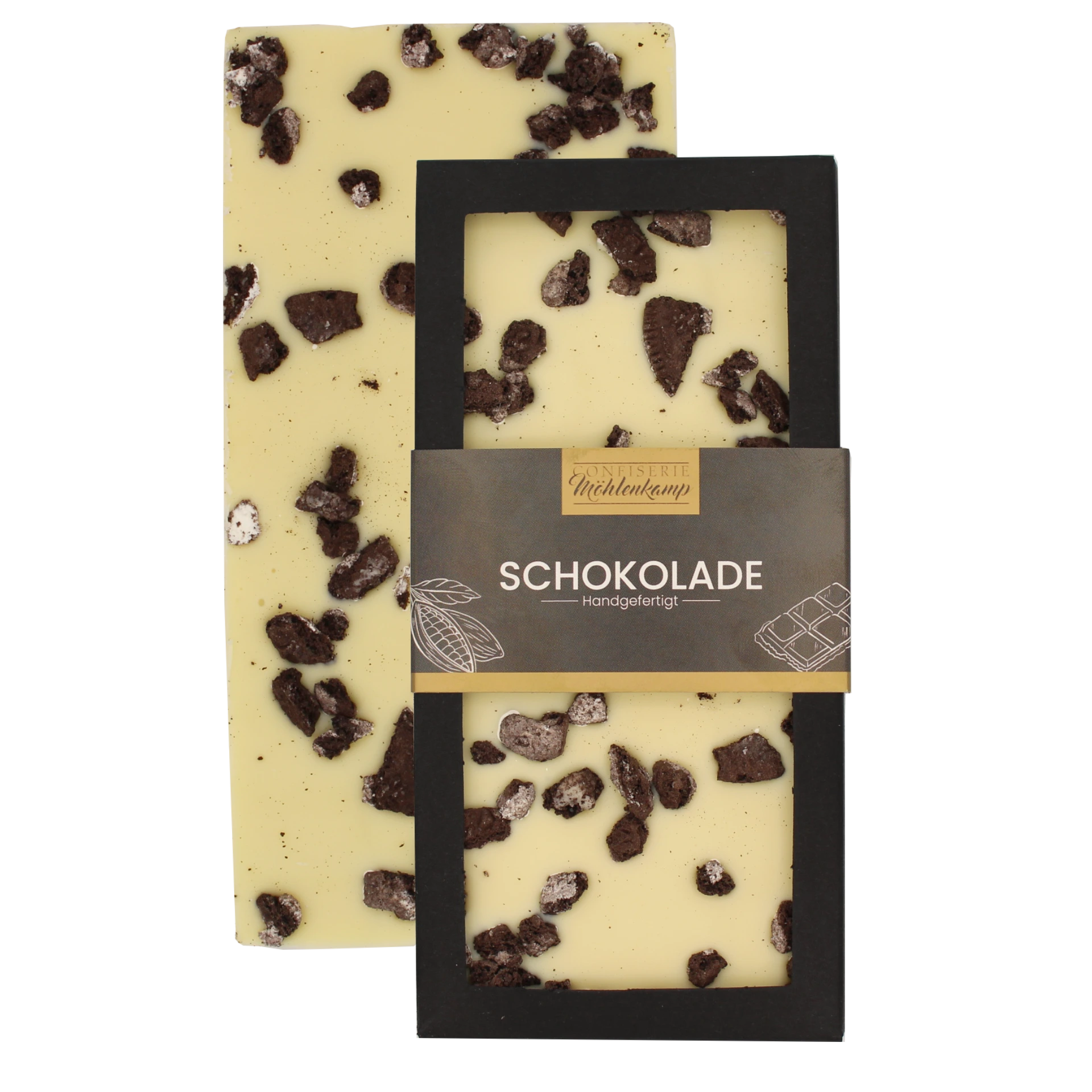 Topping-Schokolade | Weiß mit Cookies Topping-Schokolade | Weiß mit Cookies